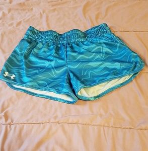 Under Armour teal and blue heatgear shorts